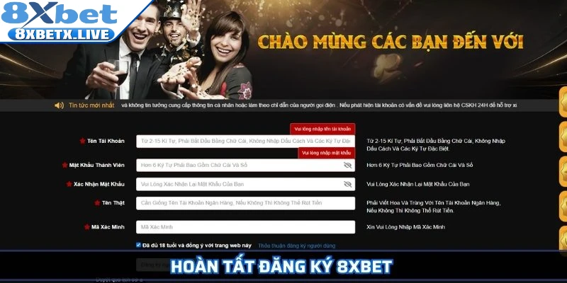 Đăng Ký 8Xbet - Hướng Dẫn Cách Thao Tác Chi Tiết Cho Tân Thủ - LLWIN68